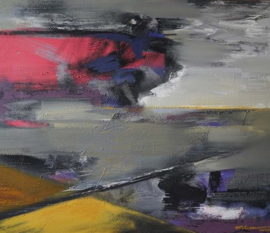 Sirje Petersen, Bridge Over the Waters – oil on canvas