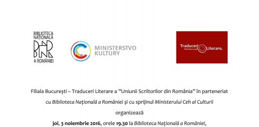 Colocviile de Traduceri Literare 26 – Un regal de poezie cehă Afișul evenimentului
