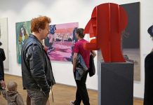 „Art Is That Time We Are Here” Per Petersen, Mr. Brainwash, mixed materials with running water