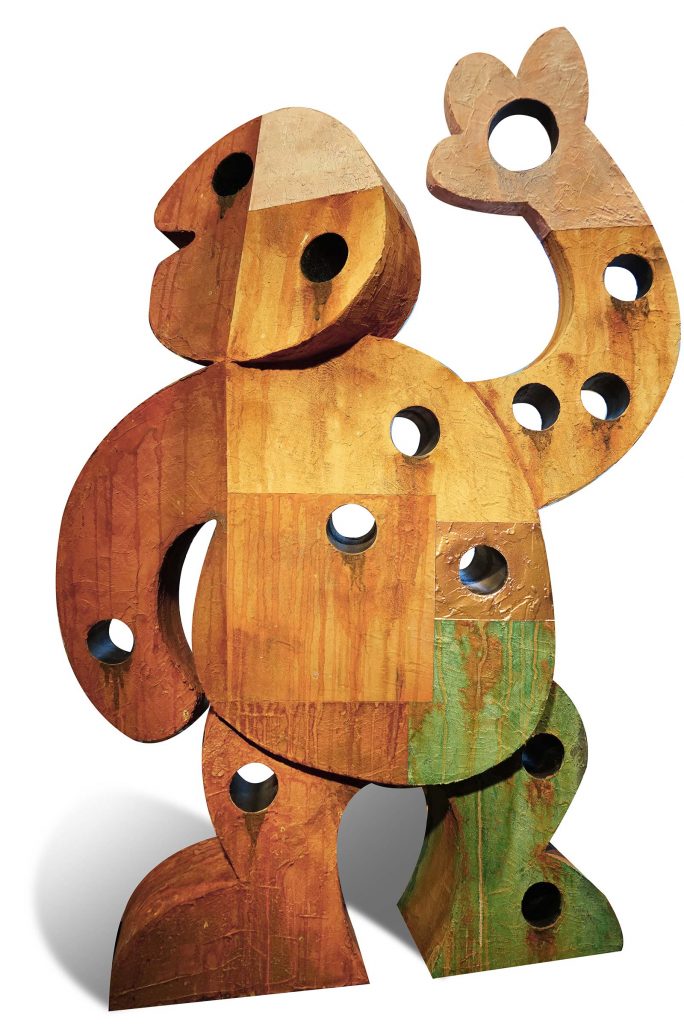 Per Petersen, The new normal, mixed materials, this sculpture is to be set every place in Europe where there is a murdered people by a terrorist attack.