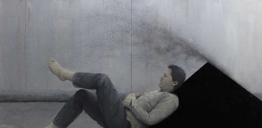 Rastislav Podhorský: „The Awareness of my metaphysical desire“ Rest after pepper, 180x270, oil and pigment on styrodur, 2015 © Rastislav Podhorský
