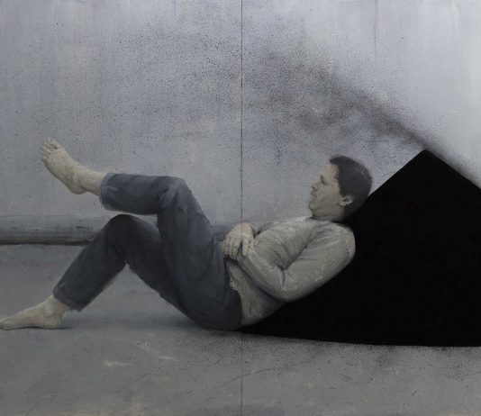 Rest after pepper, 180x270, oil and pigment on styrodur, 2015 © Rastislav Podhorský