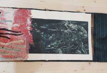 © Luminița Coșăreanu, Război, carte legată manual, materiale textile hârtie fabricată manual - MNLR, Bienală de carte bibliofilă și de carte obiect