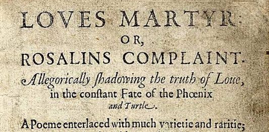 Shakespeare's poem The Phoenix and the Turtle was first published in Robert Chester's Loves Martyr (1601)