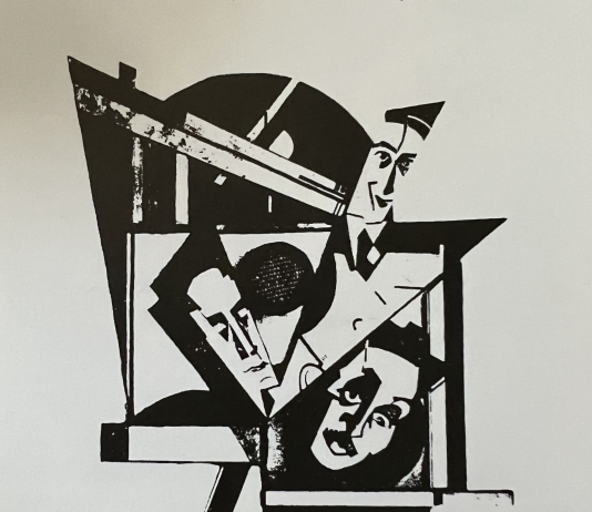 M.H. Maxy - Ion Vinea Marcel Iancu M.H. Maxy - construcție de lemn 1924 - pierdut