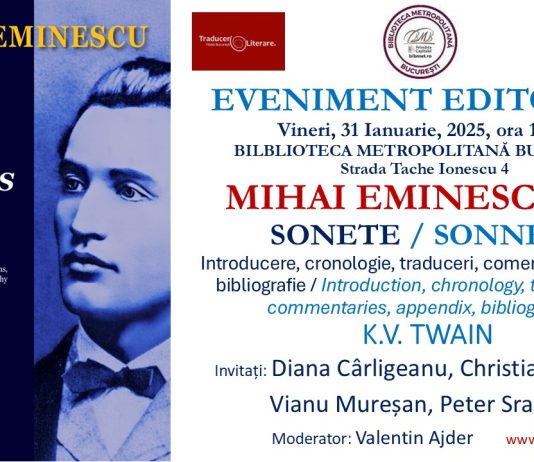 Eveniment editorial „Mihai Eminescu 175 – Sonete”