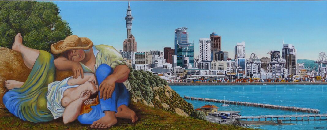 George Baloghy, O pictură din seria ”Picasso în Auckland” (2010), foto: aparține pictorului, Wikipedia Commons.